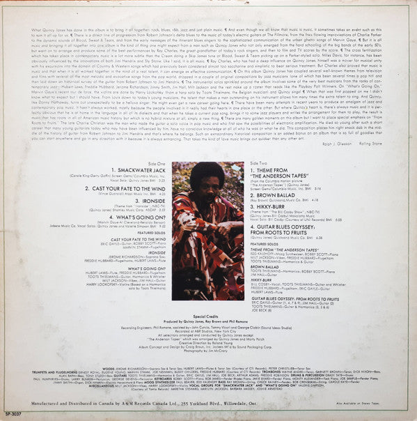 Quincy Jones : Smackwater Jack (LP, Album, RE, RP, Gat)