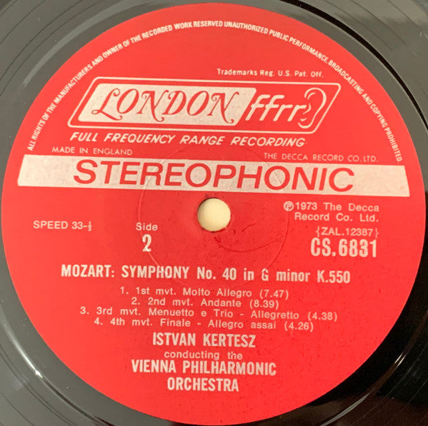 Wolfgang Amadeus Mozart, István Kertész, Wiener Philharmoniker : My Favorite Mozart Volume Two - Symphonies Nos. 25 and 40 in G Minor (LP)
