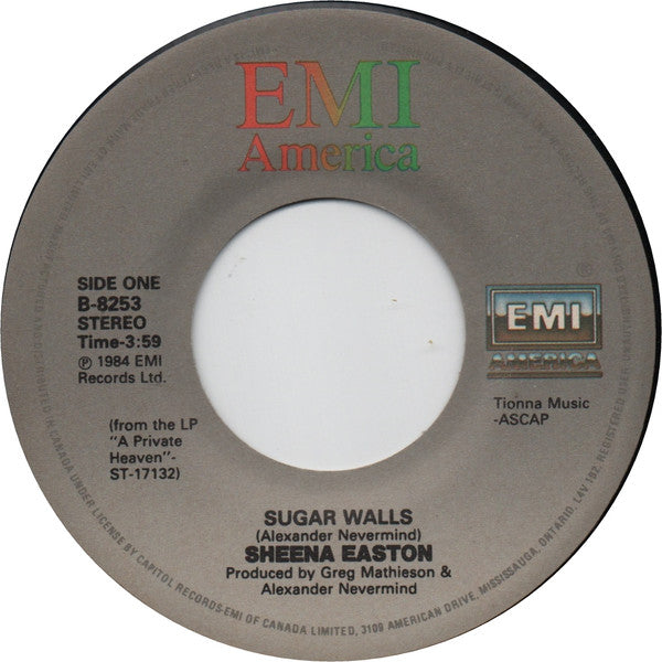 Sheena Easton : Sugar Walls (7")