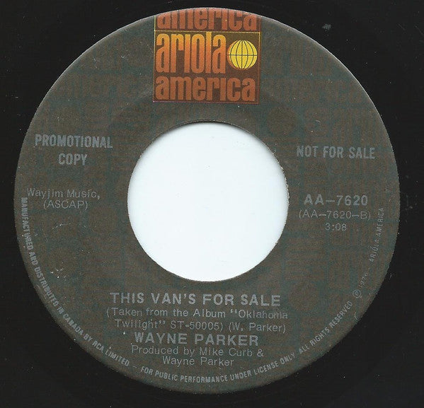 Wayne Parker (4) : I Can't Stand Country Music (7", Promo)