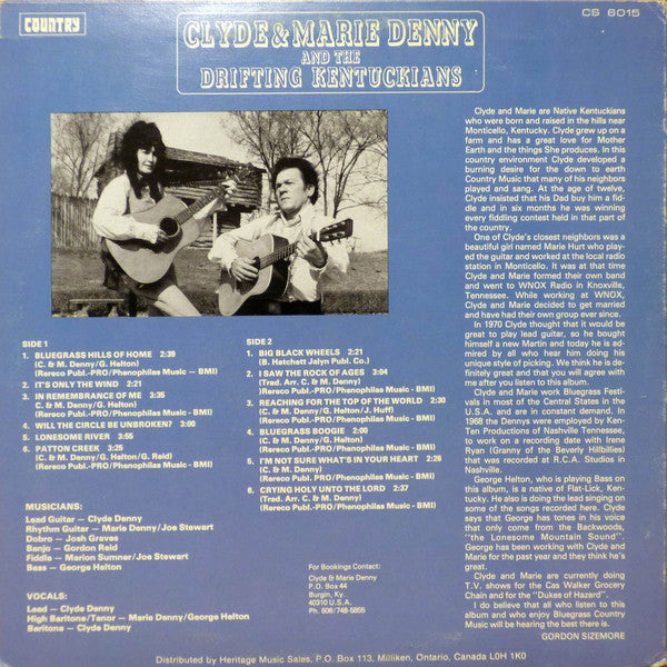 Clyde & Marie Denny and the Drifting Kentuckians : Clyde & Marie Denny And The Drifting Kentuckians (LP, Album)