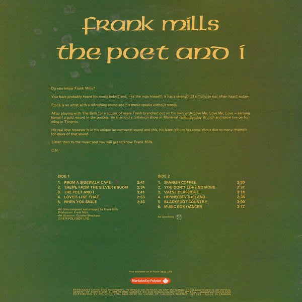 Frank Mills : The Poet And I (LP, Album)