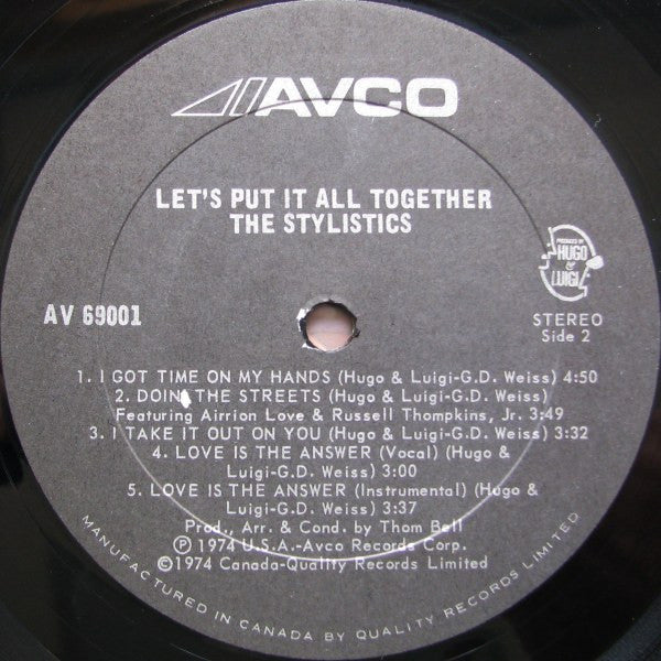The Stylistics : Let's Put It All Together (LP, Album)