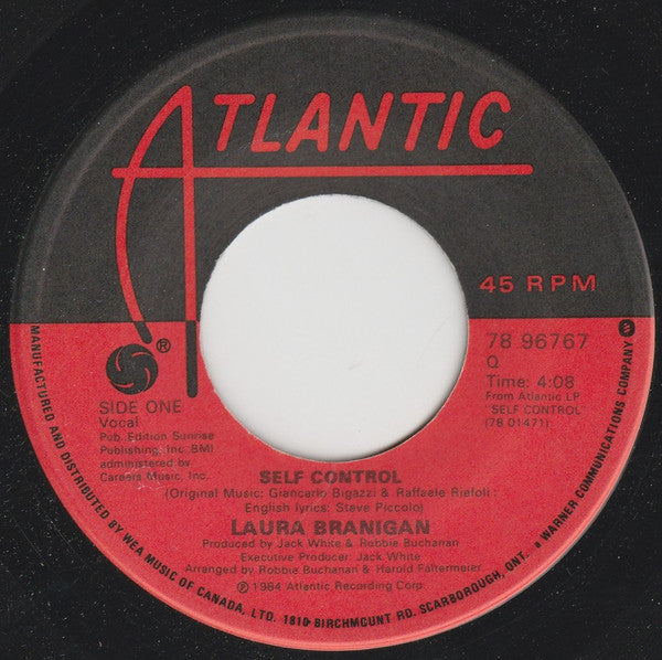 Laura Branigan : Self Control (7", Single)