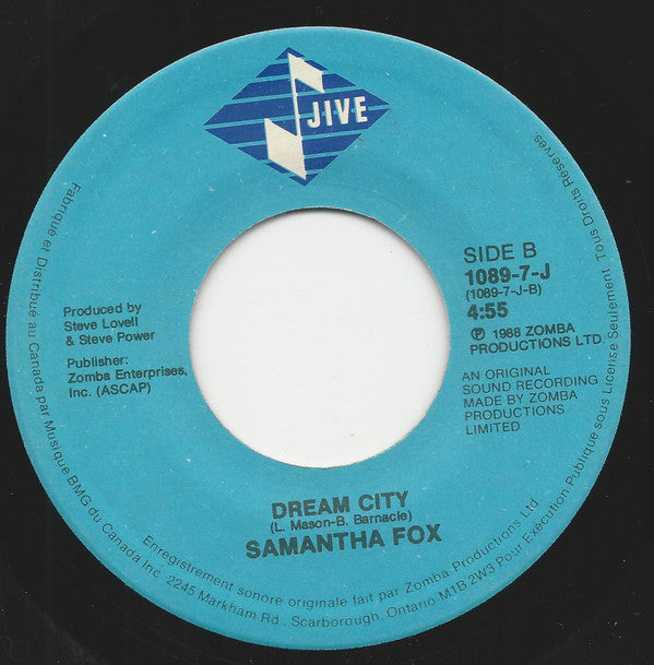 Samantha Fox : Naughty Girls (Need Love Too) (7", Single)