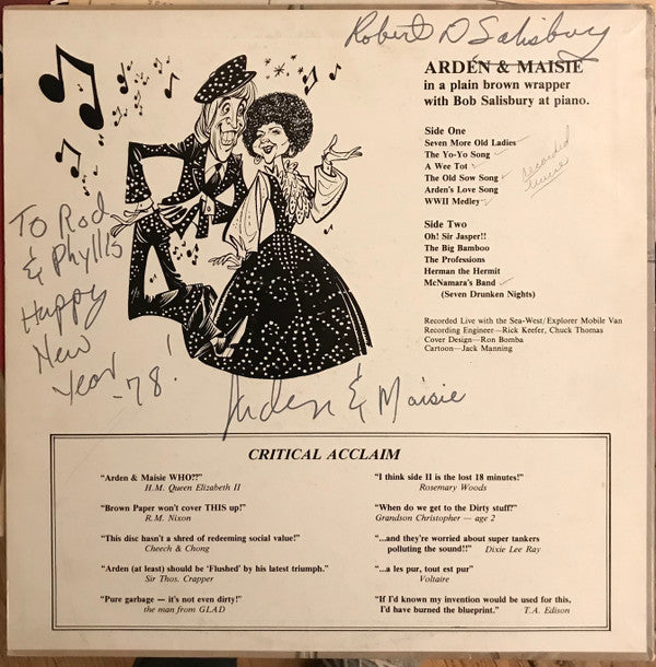 Arden & Maisie : In A Plain Brown Paper (LP, Album)