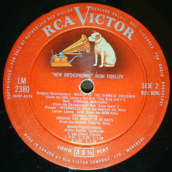 Fiedler* / Boston Pops* : Music From Million Dollar Movies (LP, Mono)