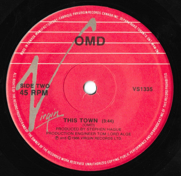 Orchestral Manœuvres In The Dark* : (Forever) Live And Die (7", Single)
