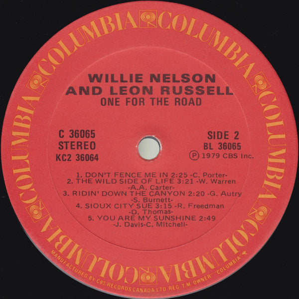 Willie* And Leon* : One For The Road (2xLP, Album, Gat)