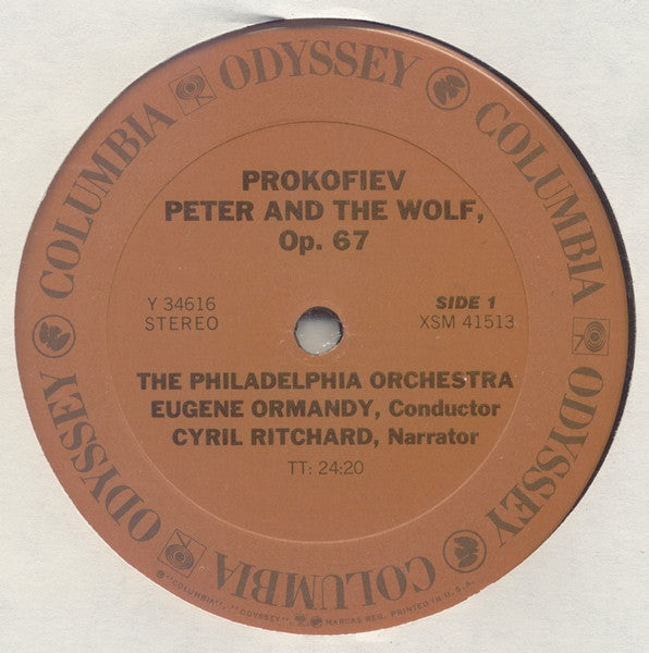 Eugene Ormandy And The Philadelphia Orchestra, Cyril Ritchard Narrates Prokofiev* - Britten* : Peter And The Wolf / A Young Person's Guide To The Orchestra (LP, Album, RE)