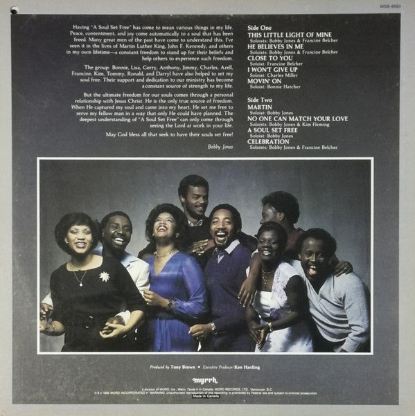 Bobby Jones & New Life* : Soul Set Free (LP, Album)