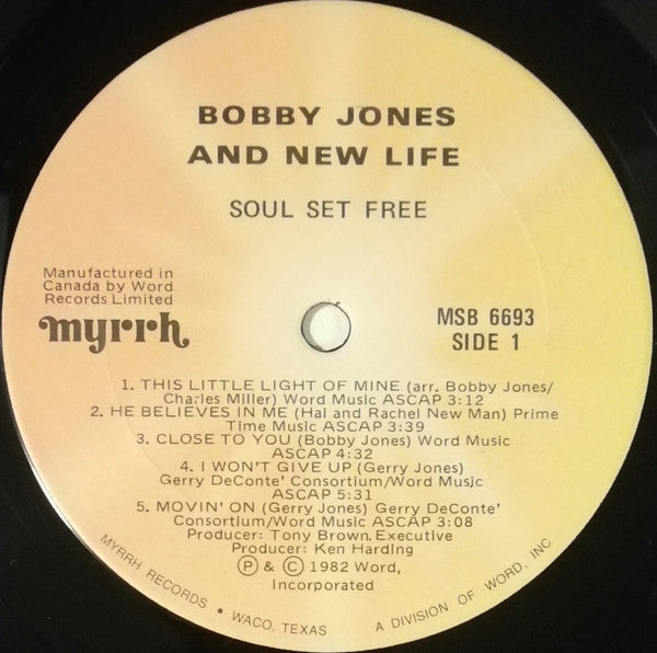 Bobby Jones & New Life* : Soul Set Free (LP, Album)