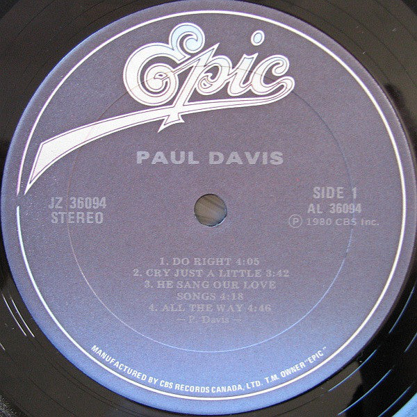 Paul Davis (3) : Paul Davis (LP, Album)