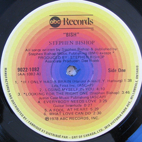 Stephen Bishop : Bish (LP, Album, Gat)
