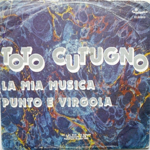 Toto Cutugno : La Mia Musica (7")
