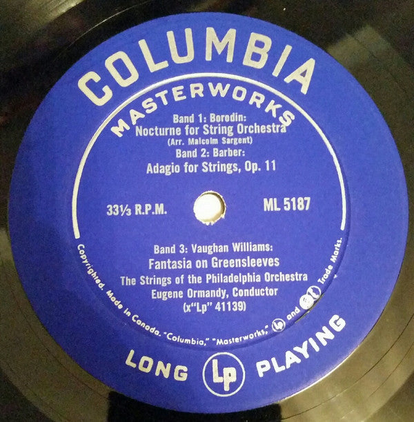Eugene Ormandy, The Philadelphia Orchestra : The Strings Of The Philadelphia Orchestra (LP, Album, Mono)