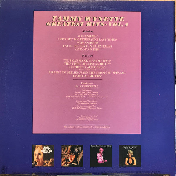 Tammy Wynette : Greatest Hits • Vol. 4 (LP, Comp, ora)