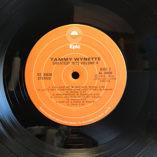 Tammy Wynette : Greatest Hits • Vol. 4 (LP, Comp, ora)