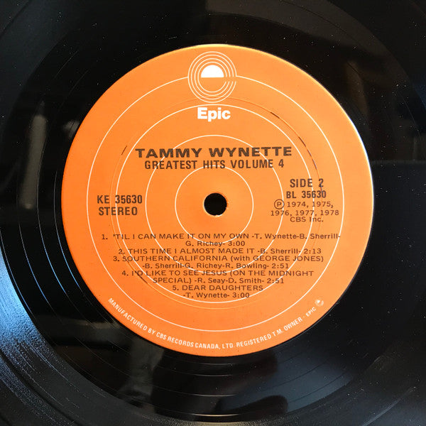 Tammy Wynette : Greatest Hits • Vol. 4 (LP, Comp, ora)