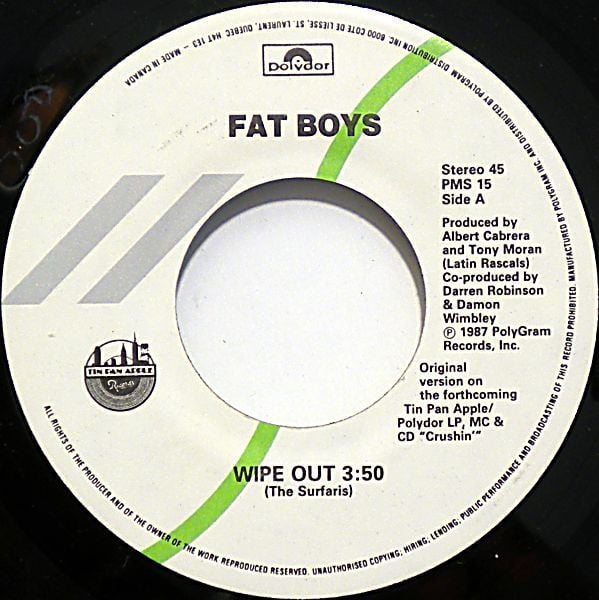 Fat Boys : Wipe Out / Crushin' (7", Single)
