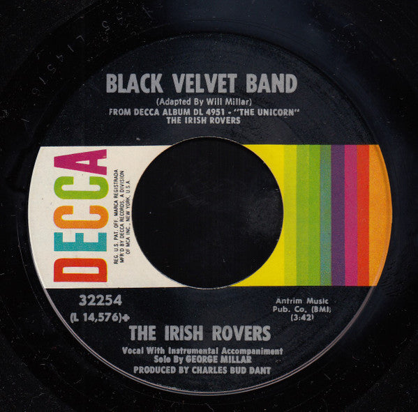 The Irish Rovers : The Unicorn (7", Glo)