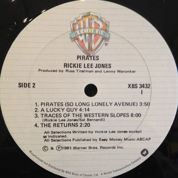 Rickie Lee Jones : Pirates (LP, Album)