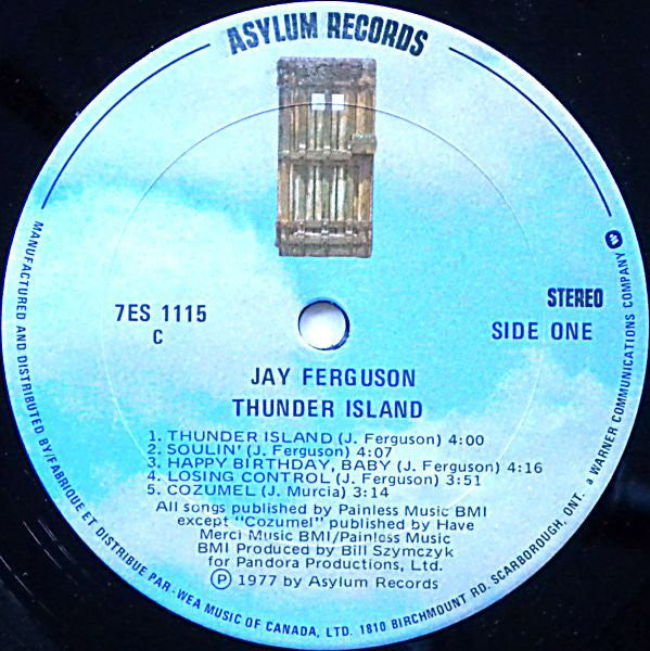 Jay Ferguson : Thunder Island (LP, Album)