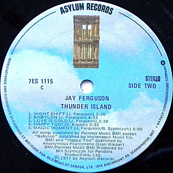 Jay Ferguson : Thunder Island (LP, Album)