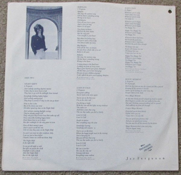Jay Ferguson : Thunder Island (LP, Album)