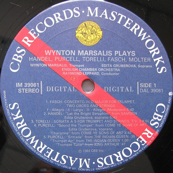 Wynton Marsalis, Edita Gruberova, Raymond Leppard / English Chamber Orchestra / Fasch*, Handel*, Torelli*, Purcell*, Molter* : Wynton Marsalis Plays Handel, Purcell, Torelli, Fasch, Molter (LP, Album)