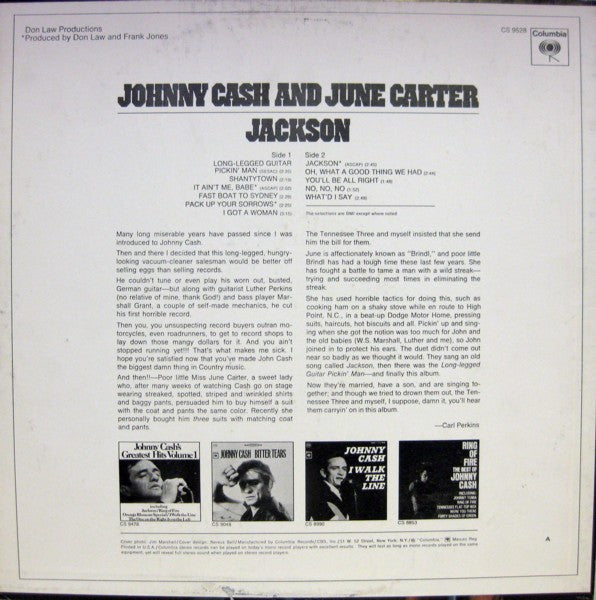 Johnny Cash And June Carter* : Jackson (LP, RE)