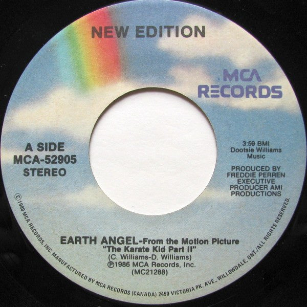 New Edition : Earth Angel / With You All The Way (7", Single)