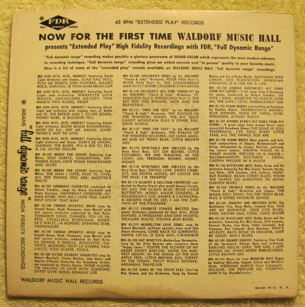"Knuckles" O'Toole* : Honky Tonk Piano (7", EP)