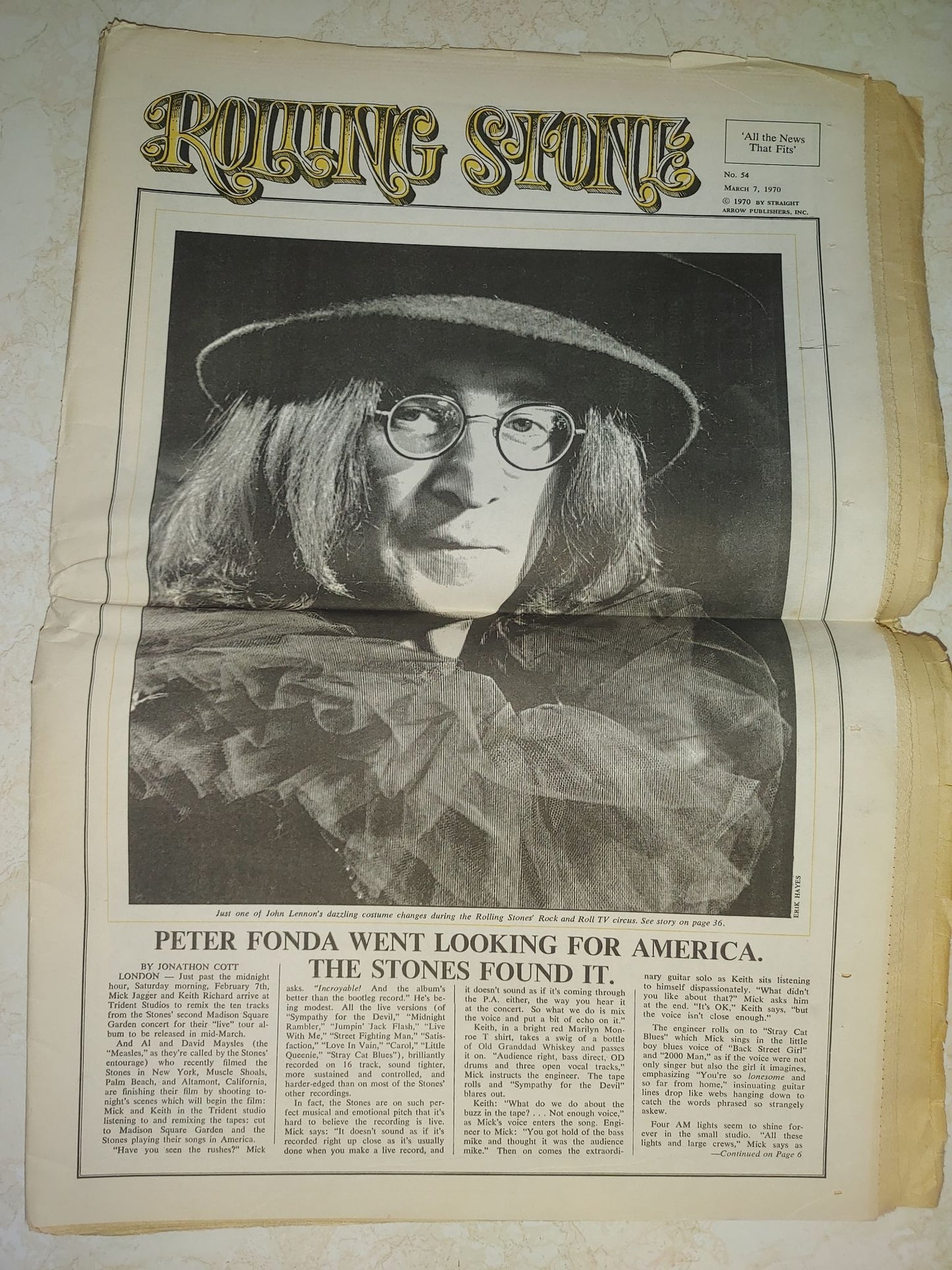 Rolling Stone Magazine March 19, 1970 Issue #54 The Sly Stone Family