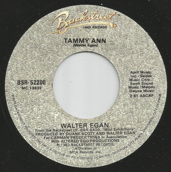 Walter Egan : Fool Moon Fire (7", Single)