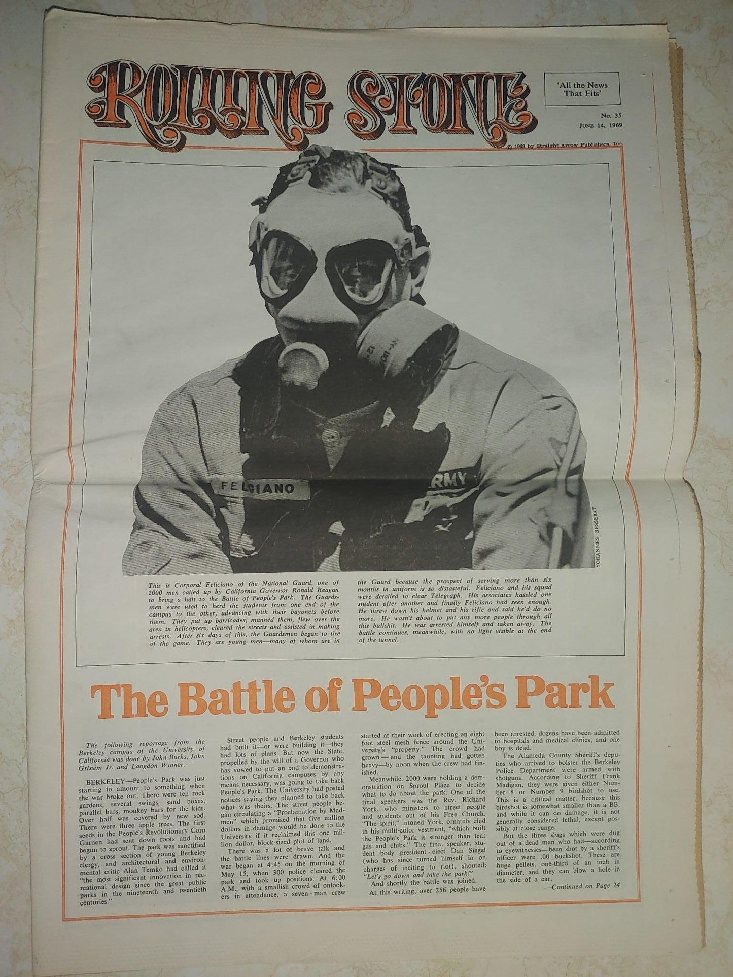 Rolling Stone Magazine June 14, 1969 Issue # 35