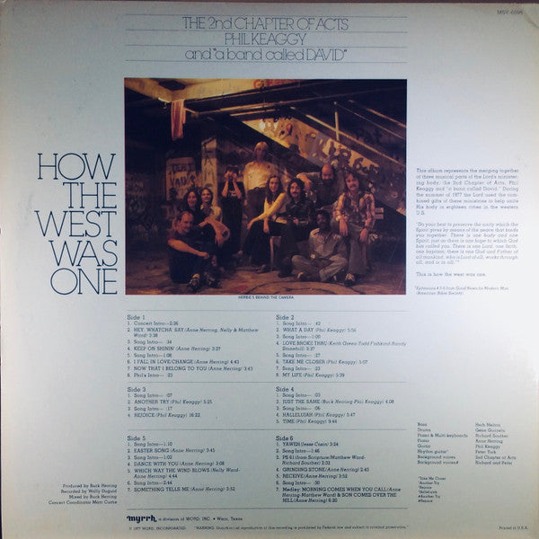 2nd Chapter Of Acts, Phil Keaggy And "A Band Called David" : How The West Was One (3xLP)