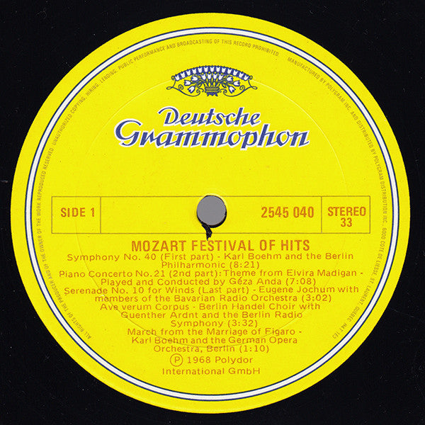 Mozart* : Festival Of Hits (LP, Comp)