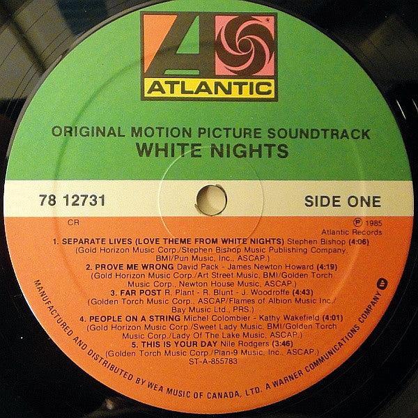 Various : White Nights: Original Motion Picture Soundtrack (LP, Album)