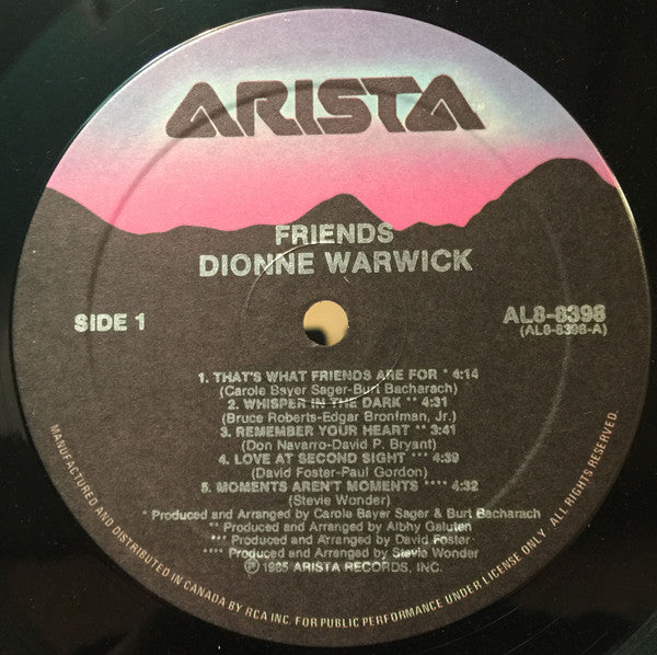 Dionne Warwick : Friends (LP, Album)