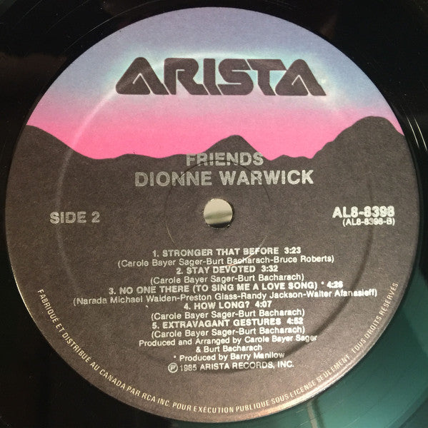 Dionne Warwick : Friends (LP, Album)