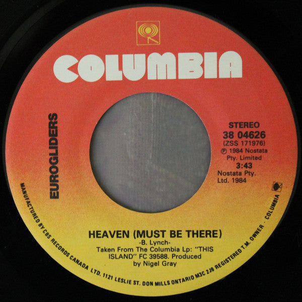 Eurogliders : Heaven (Must Be There) (7", Single)