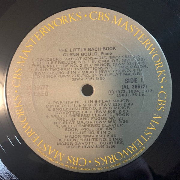 Glenn Gould : The Little Bach Book (LP, Comp)
