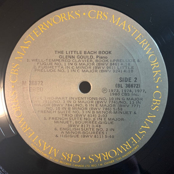 Glenn Gould : The Little Bach Book (LP, Comp)