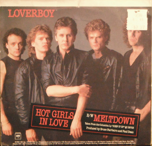 Loverboy : Hot Girls In Love / Meltdown (7", Single)