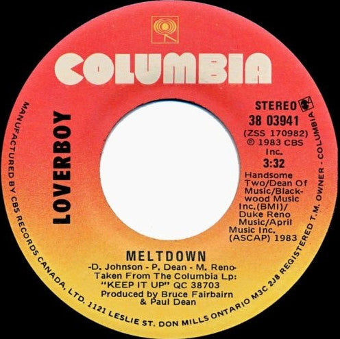 Loverboy : Hot Girls In Love / Meltdown (7", Single)