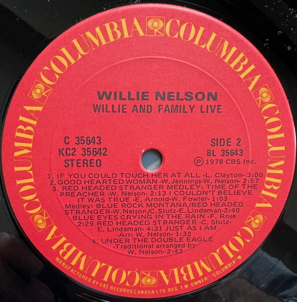 Willie Nelson : Willie And Family Live (2xLP, Album, Gat)