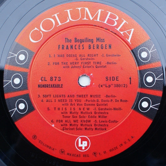 Frances Bergen : The Beguiling Miss (LP, Album)