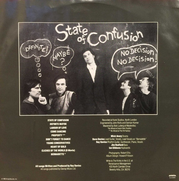 The Kinks : State Of Confusion (LP, Album, Club)