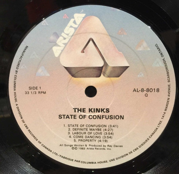 The Kinks : State Of Confusion (LP, Album, Club)